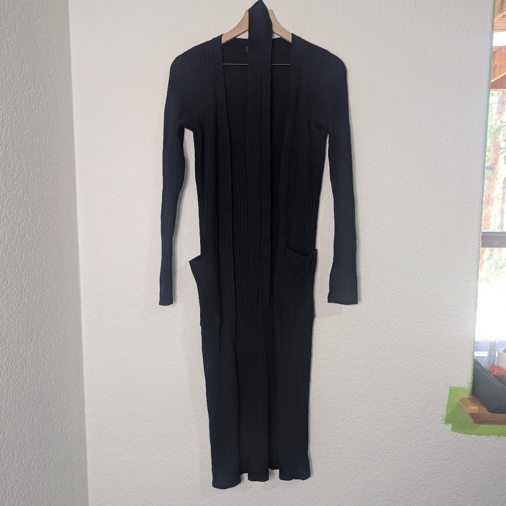 J. Crew Cotton Wool Blend Long Cardigan with Belt / S